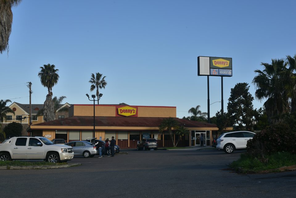 A Denny’s off Interstate 5, Carlsbad, California