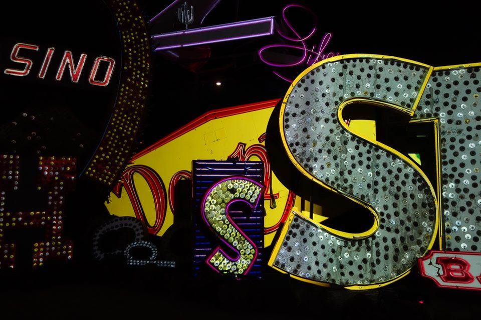 A vintage Denny’s sign at the Neon Museum, Las Vegas