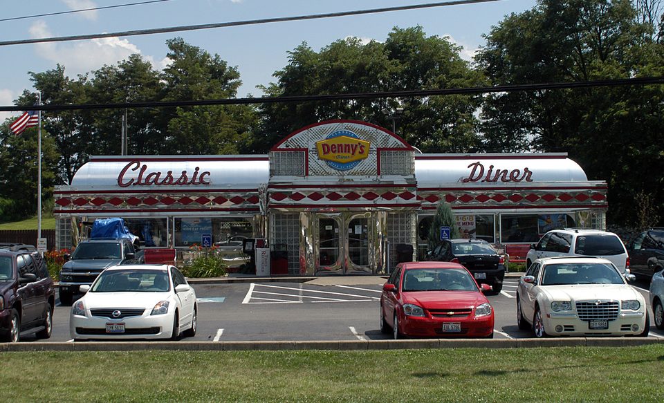 A stainless-steel Denny’s Classic Diner in Ohio