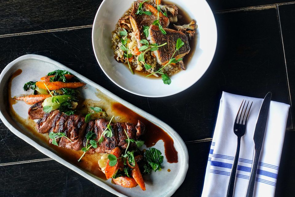 Dishes on a table at Selden Standard