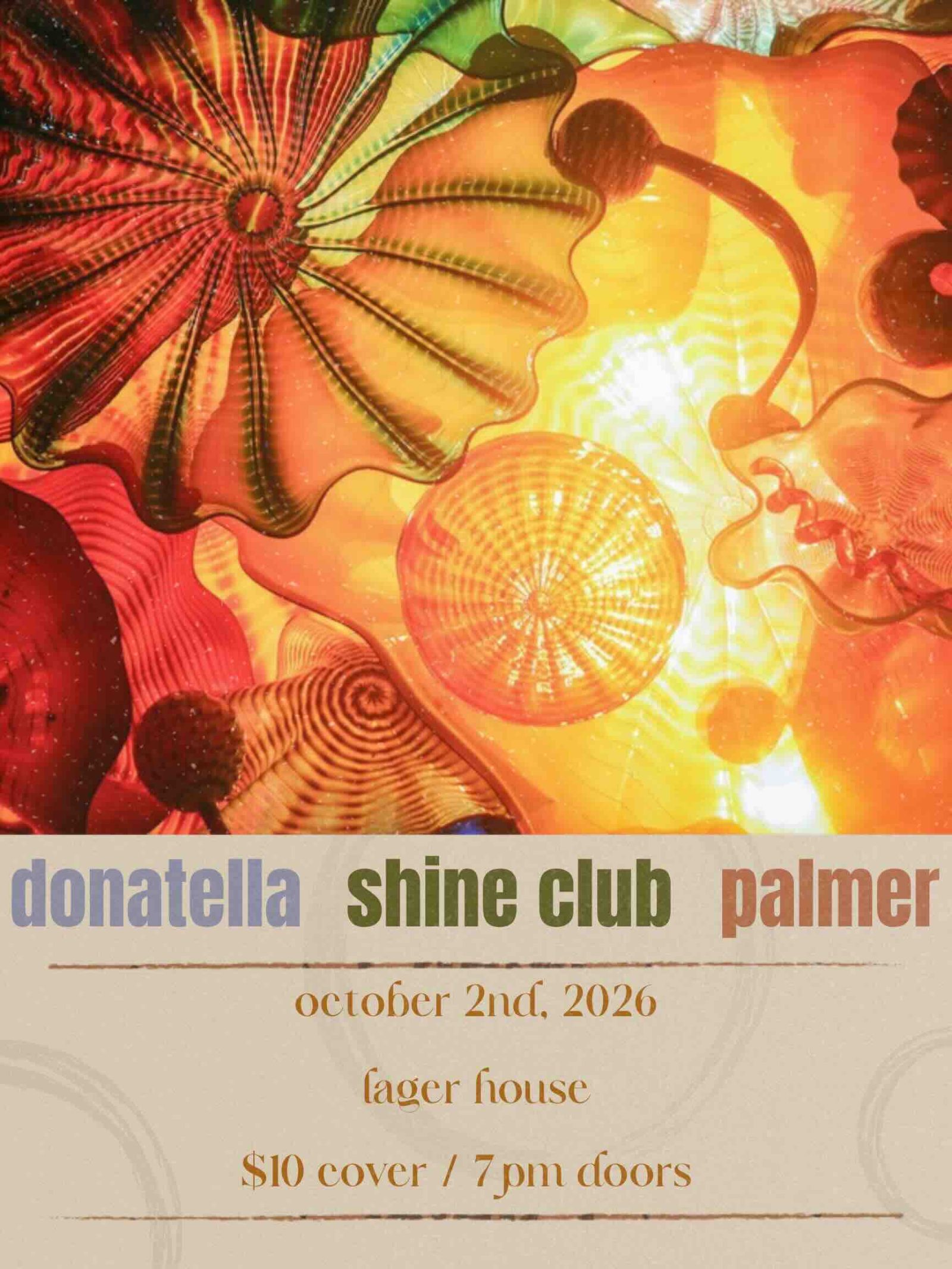 Donatella, Shine Club és Palmer — Szervezői kép