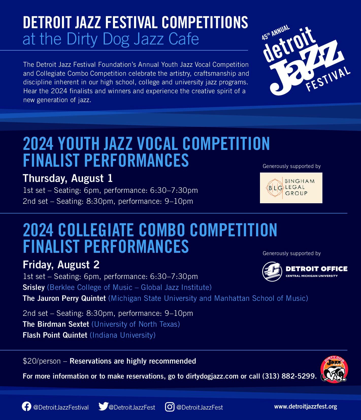 Detroit Jazz Festival verseny — Szervezői kép