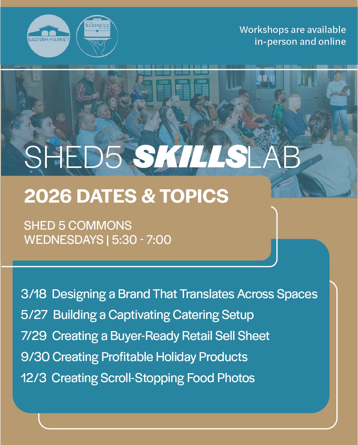 Shed 5 SkillsLab: Görgetést megállító ételfotók készítése — Szervezői kép