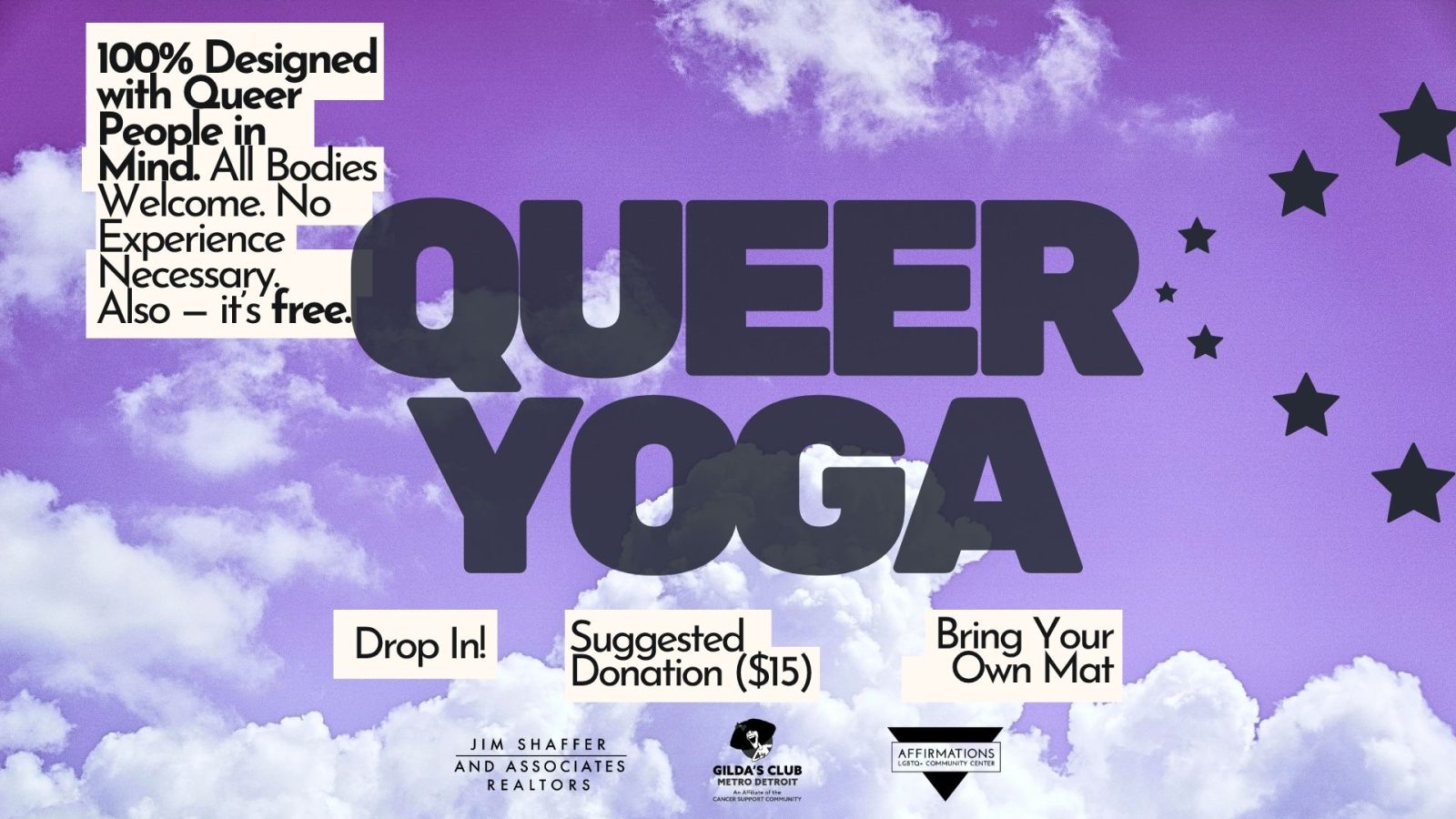 Queer jóga az Affirmations Sky Deck-en — Szervezői kép