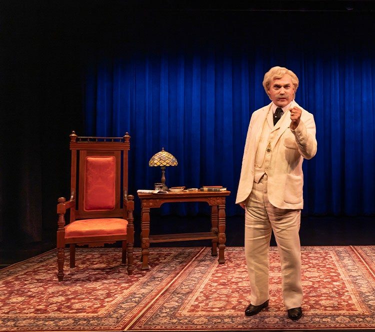 Richard Thomas in Mark Twain Tonight!: Richard Thomas főszerepben East Lansingben — Szervezői kép