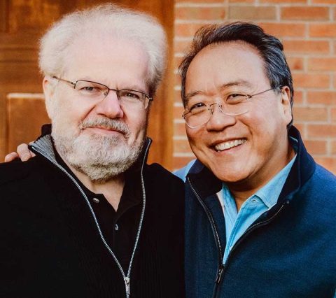 Emanuel Ax és Yo-Yo Ma egy színpadon a Wharton Centerben, East Lansingben