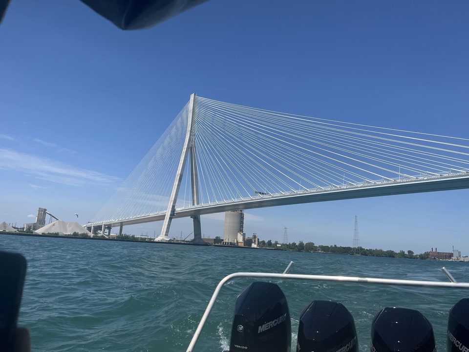The bridge from a boat, 2026