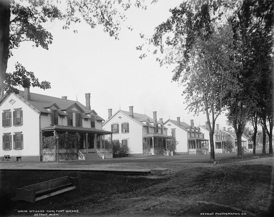 Fort Wayne’s Officers’ Row around 1900