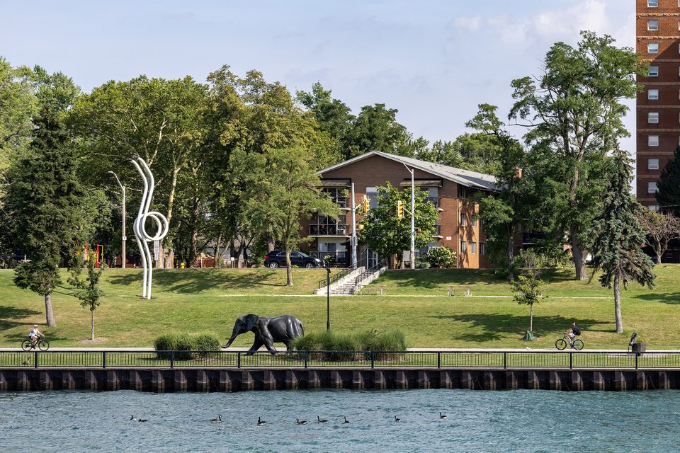 Windsor’s sculpture park from the river