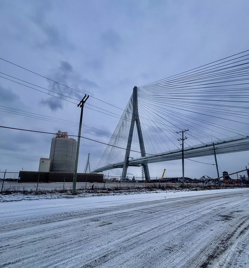 A snowy New Year’s Day at the bridge, 2026