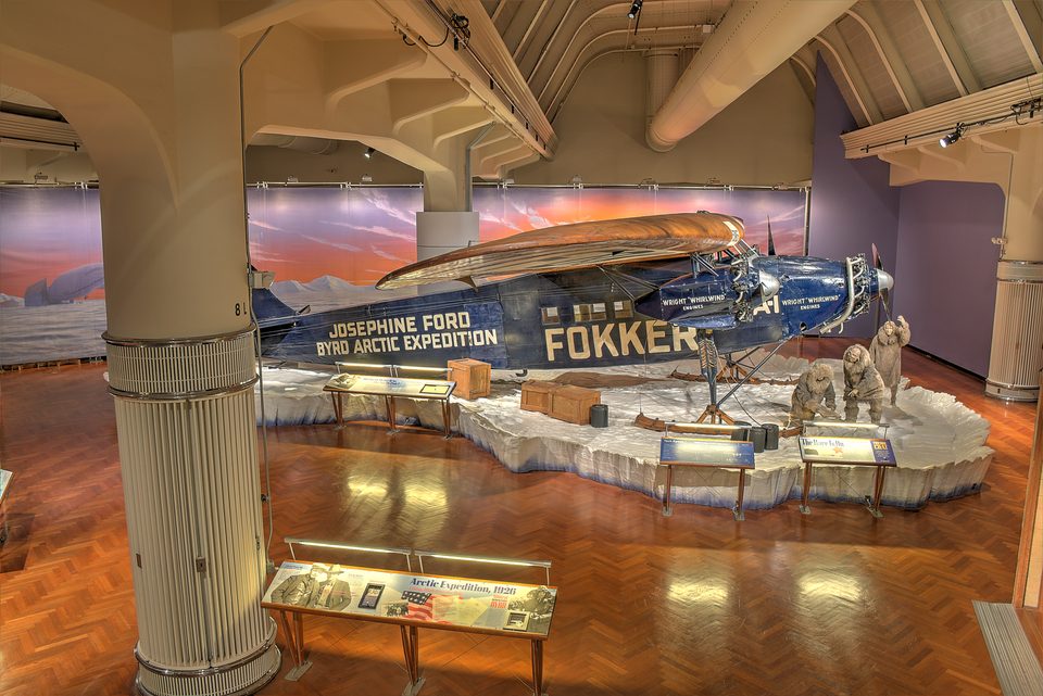 The Fokker trimotor “Josephine Ford”, flown toward the North Pole by Byrd and Bennett in 1926, in Heroes of the Sky (photo: 2015)