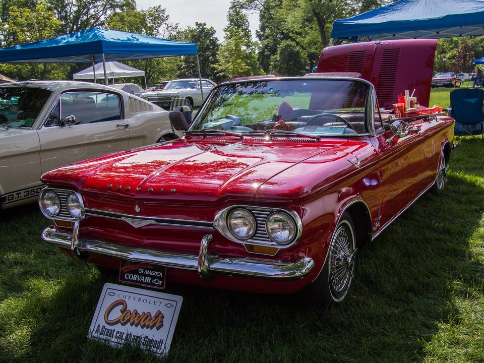 A 1964 Chevrolet Corvair at the Motor Muster vintage vehicle show, June 2015