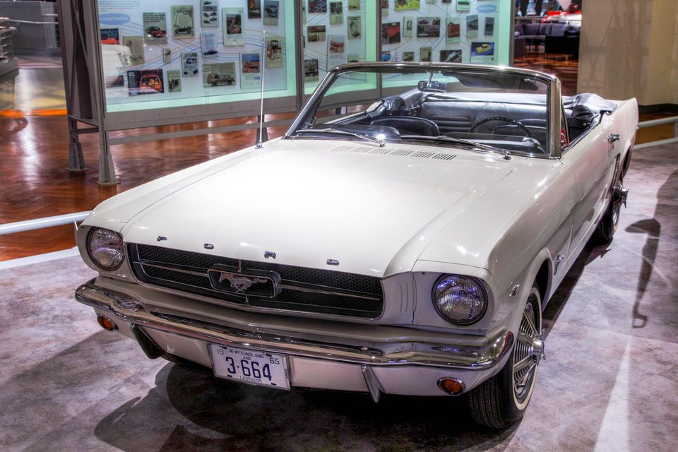 Ford Mustang serial number one, which Ford got back from a Newfoundland airline pilot in 1966 (photo: 2012)