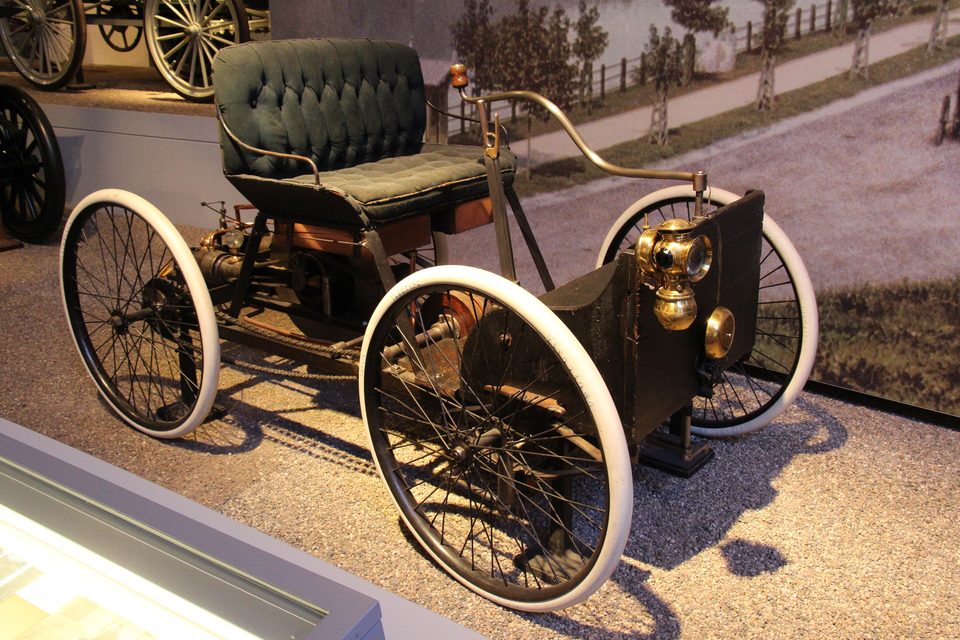 Henry Ford’s first car, the 1896 Quadricycle, in the Driving America exhibit (photo: 2014)