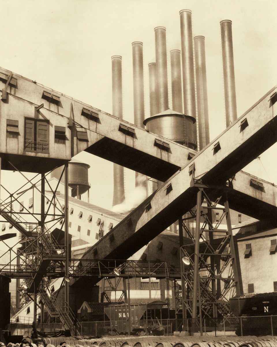 Charles Sheeler’s famous photograph “Criss-Crossed Conveyors” of the River Rouge plant (1927)