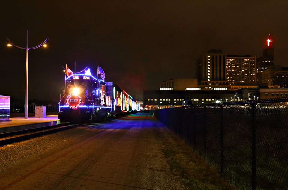 The Holiday Train by Union Depot, Saint Paul, 2015