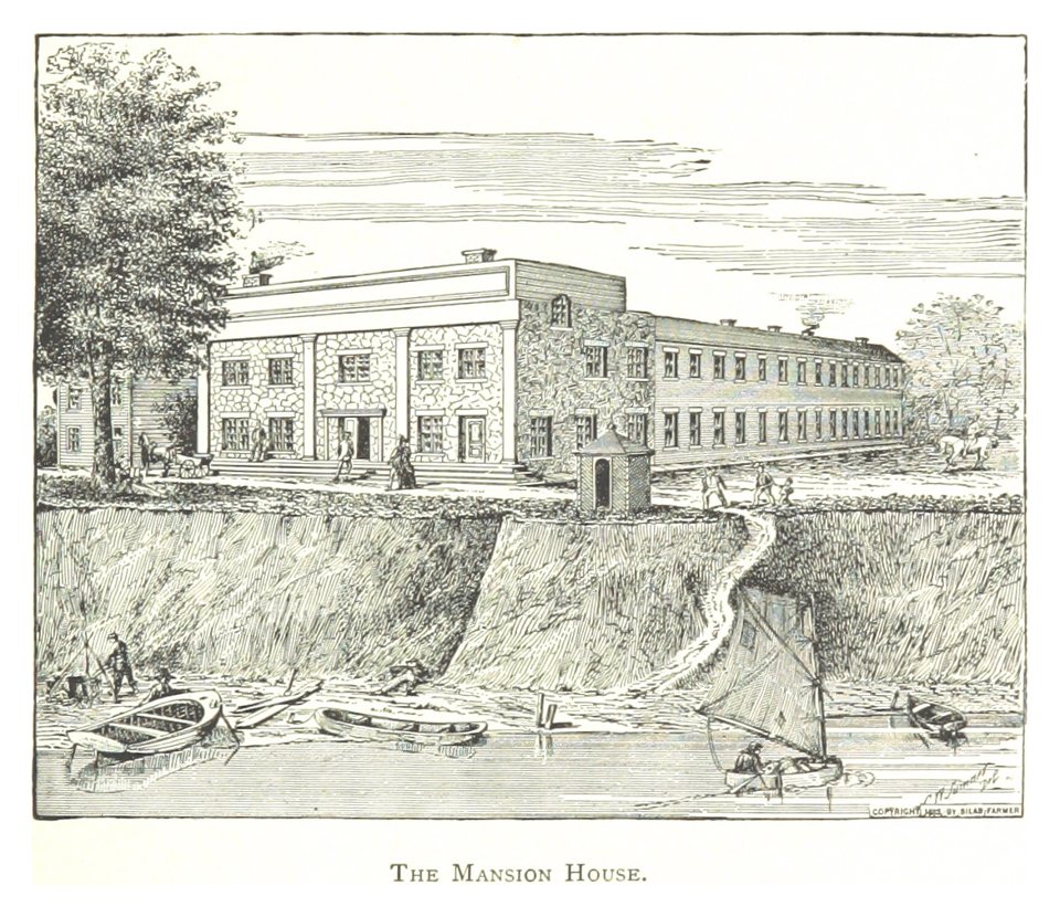1884 engraving of the Mansion House building