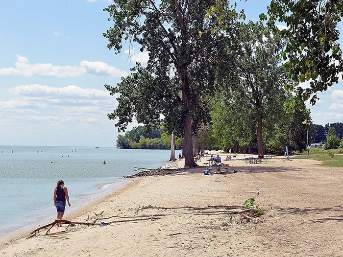 Sandy beach on Lake Erie