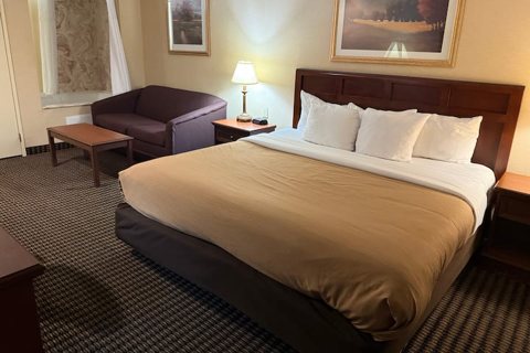 Guest room with a large bed