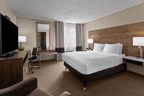 Guest room with a large bed