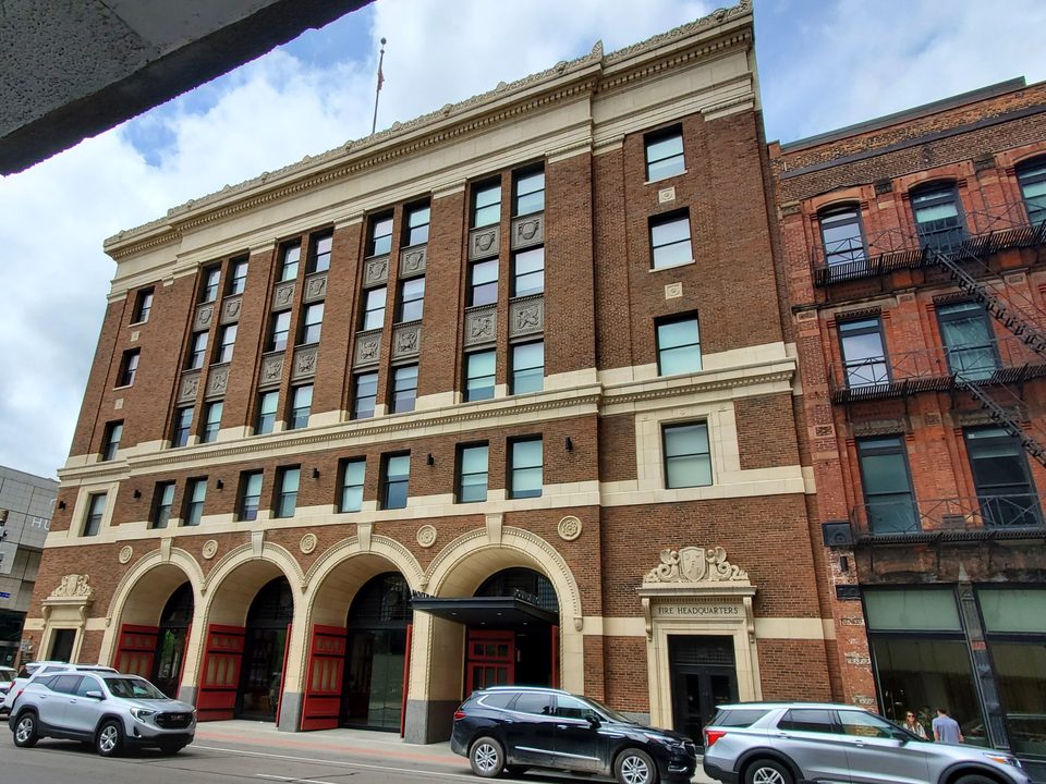 Detroit Foundation Hotel — Former Detroit Fire Department Headquarters, now the hotel (2022)