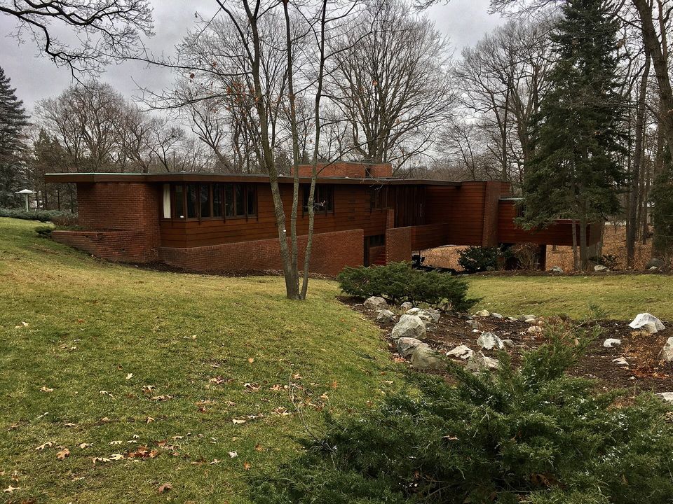 Frank Lloyd Wright Affleck-háza nyugat felől