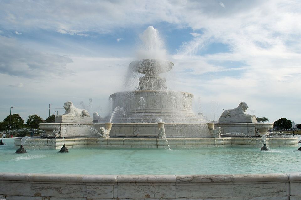 A James Scott-emlékszökőkút a Belle Isle-on