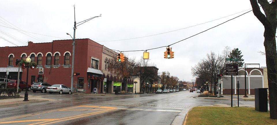 Downtown Milford at Main and Liberty streets