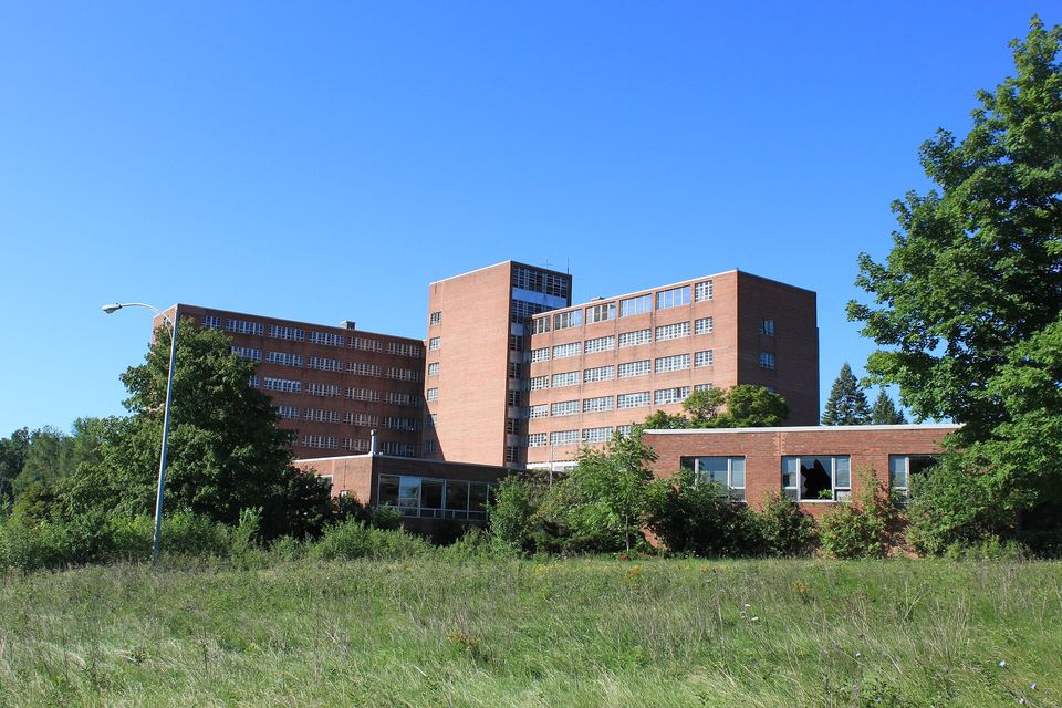 The former psychiatric hospital before demolition