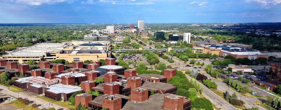 Troy’s office towers along Big Beaver Road