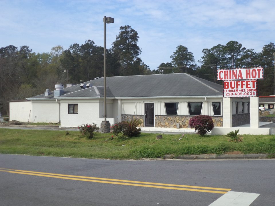 Kínai büfé egy volt Pizza Hutban, Quitman, Georgia