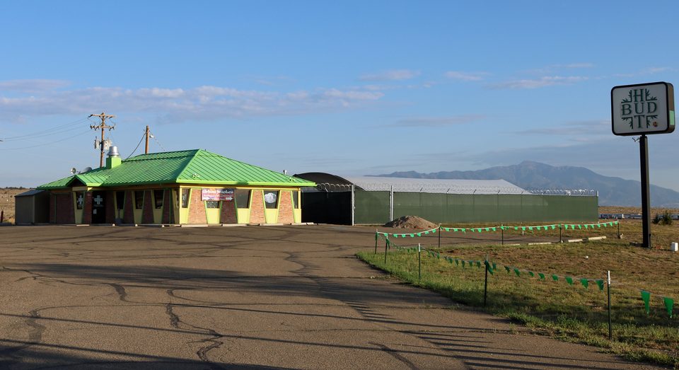 „Bud Hut”: kannabiszbolt zöld tetővel egy volt Pizza Hutban, Colorado